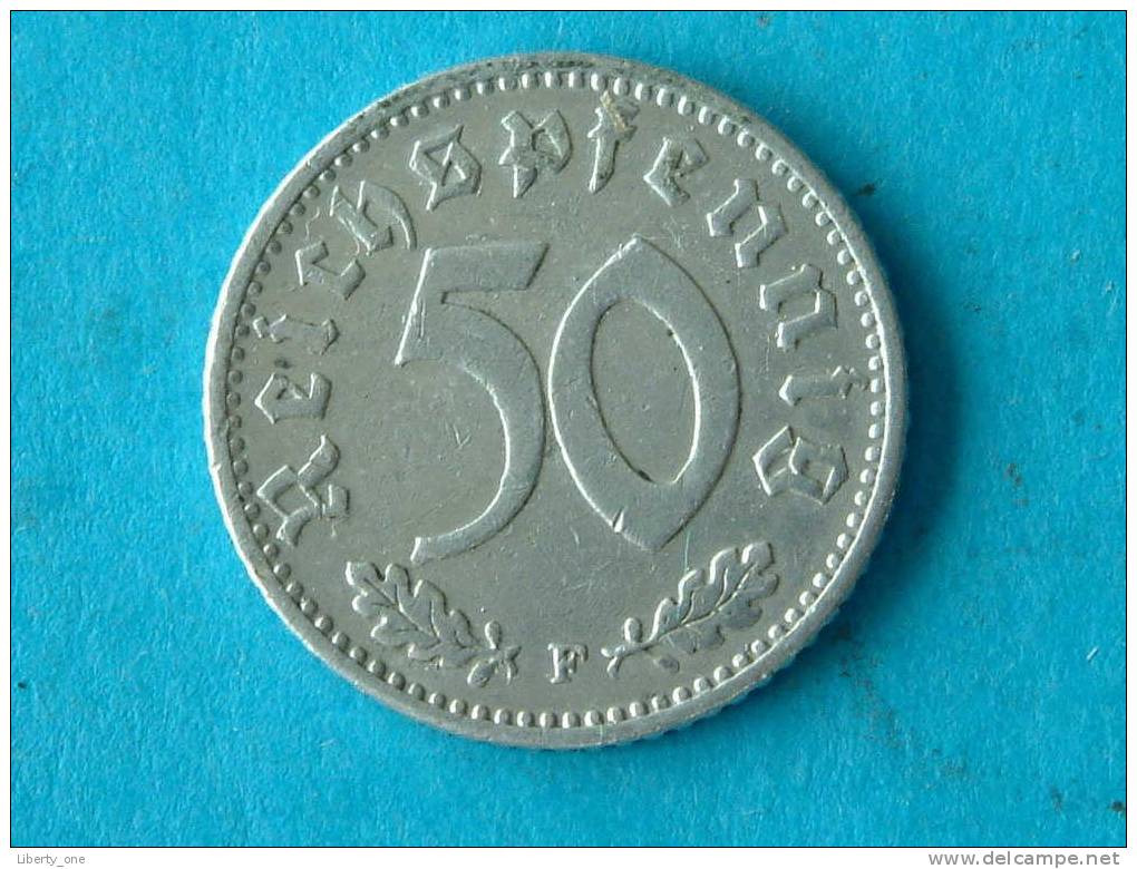 1940 F - 50 REICHSPFENNIG / KM 96 ( For Grade , Please See Photo ) ! - 50 Reichspfennig