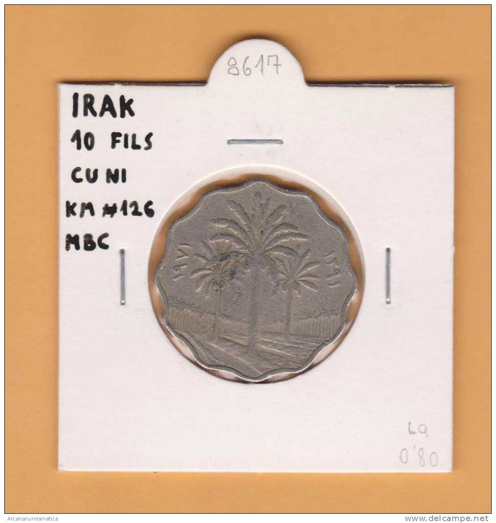 IRAK  10  FILS  KM#126  CU NI   MBC/VF   DL-8617 - Iraq