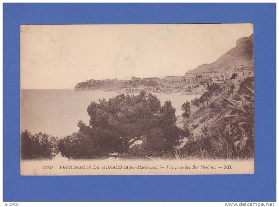 Monaco (FR101)  Principauté De Monaco - Vue Prise Des Bas Moulins  - - Fürstenpalast