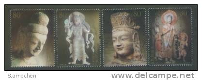 China 2006-8 Yungang Grottoes Stamps Bodhisattva Buddha - Bouddhisme
