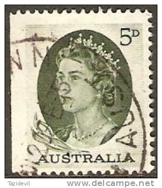 AUSTRALIA USED 1963 5d Queen Elizabeth II Booklet Single - Oblitérés