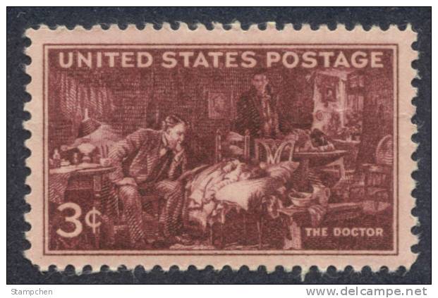 1947 USA "The Doctor" House Calls Stamp Sc#949 Physician Disease - Other & Unclassified