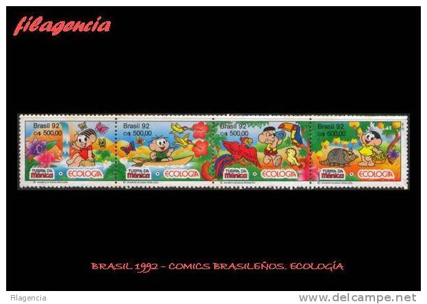 AMERICA. BRASIL MINT. 1992 COMICS BRASILEÑOS. ECOLOGÍA - Unused Stamps