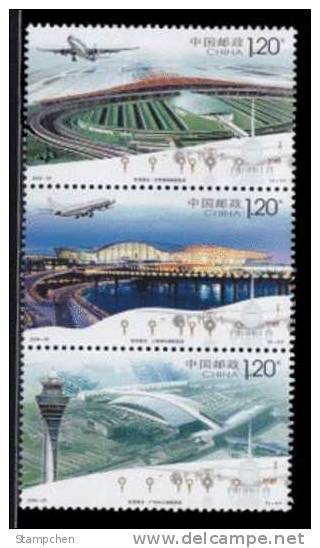 China 2008-25 Airport Stamps Airplane Plane - Sonstige (Luft)