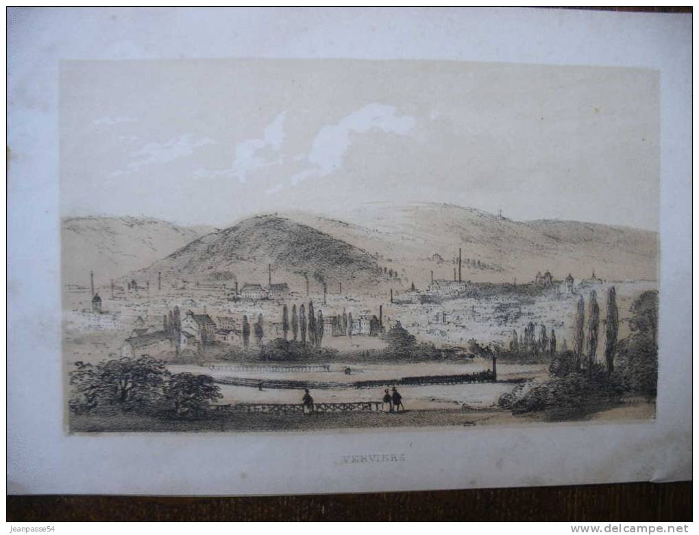 Verviers ( Vue De ). Lithographie Originale Du 19e Siècle ( Vers 1860 ) - Prints & Engravings