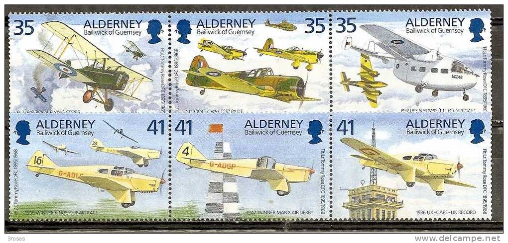 Alderney 1995 Avions Planes Serie Complete MNH ** - Alderney
