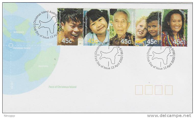 Christmas Island-2000 Faces Of Christmas Island FDC - Christmaseiland