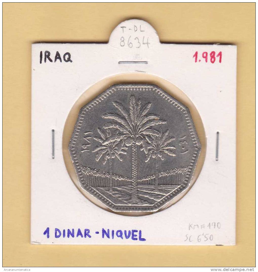 IRAK  1  DINAR   1.981  KM#170     NIQUEL  SC/UNC     DL-8634 - Iraq