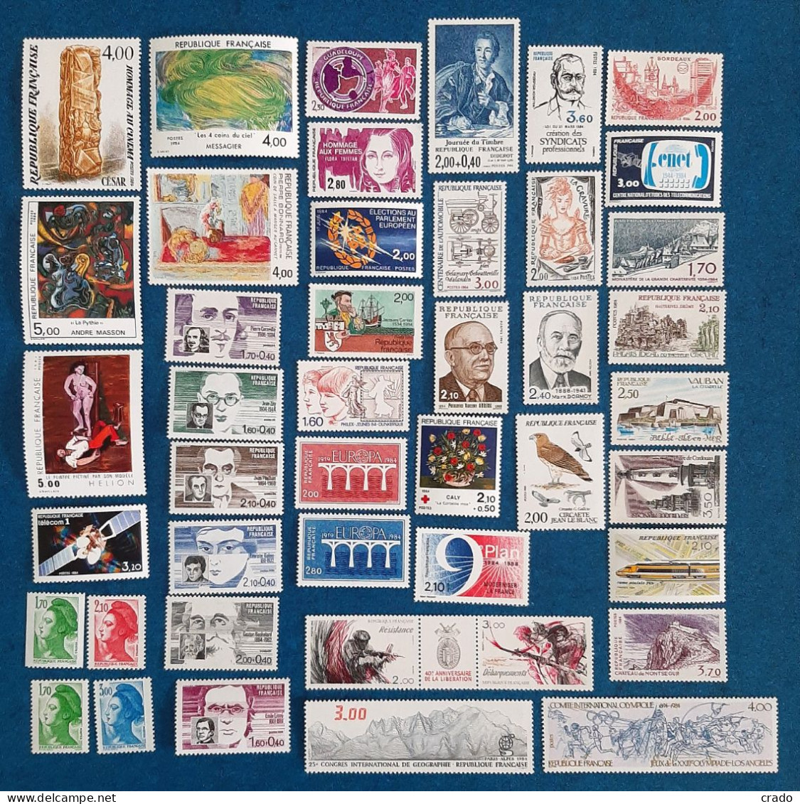 Brade à 50% De La Faciale  L' Année Complète Timbres France Année 1984 Neufs** - 1960-1969