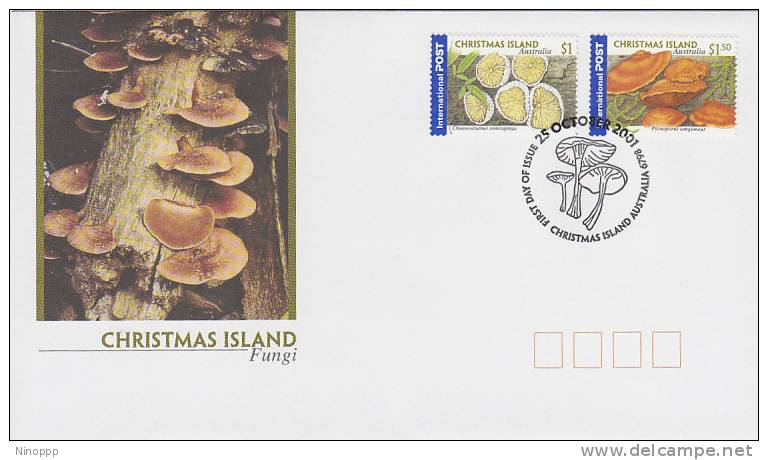 Christmas Island-2001 Fungi  FDC - Christmaseiland