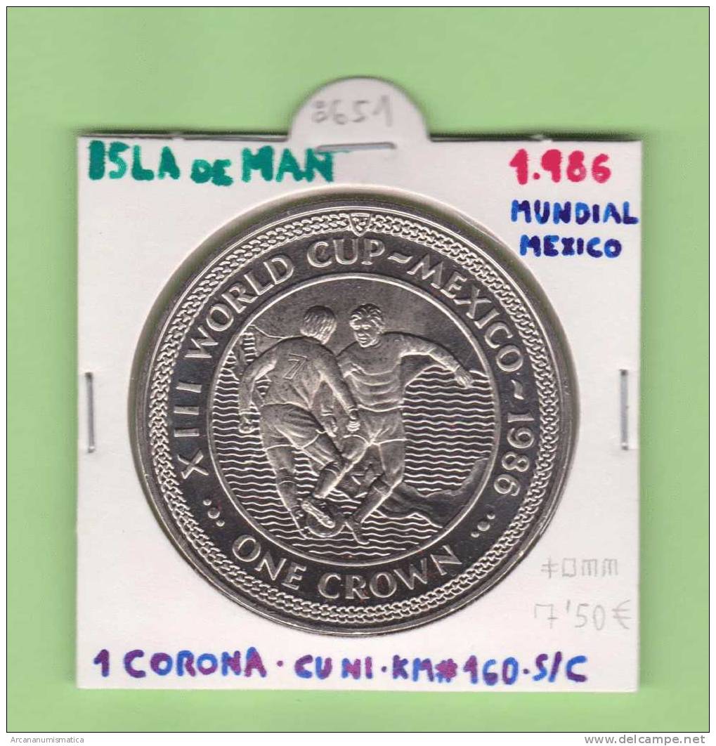 ISLA DE MAN  1  CORONA    1.986   CU NI   KM#160   SC/UNC    DL-8651 - Sonstige – Europa