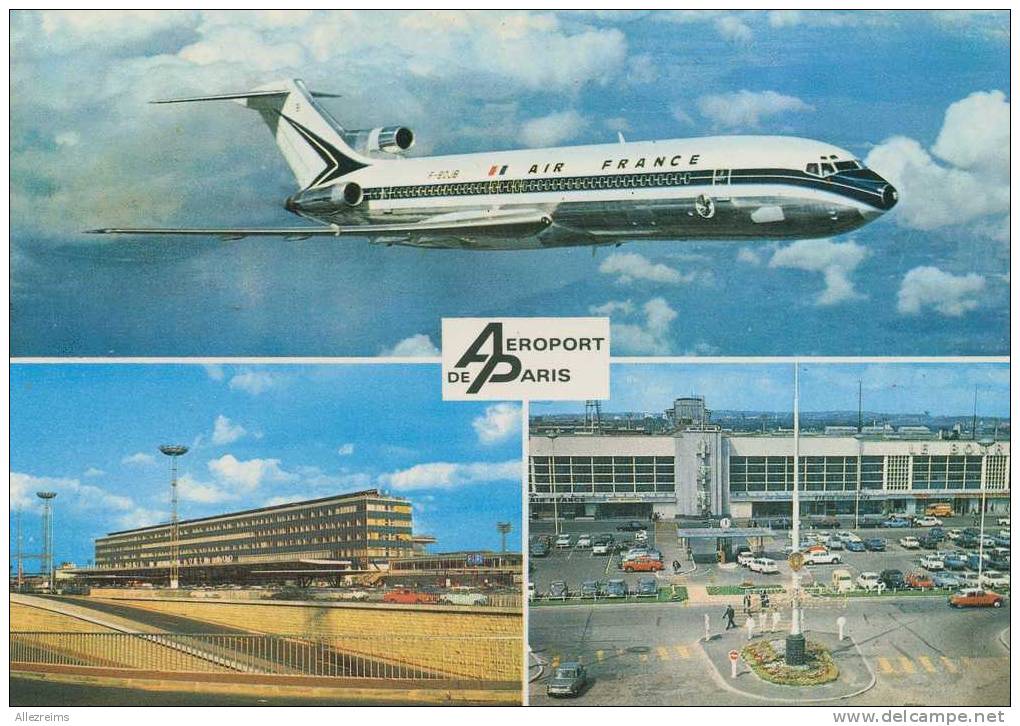 CPM Avion : Aéroport De Paris Avec Caravelle Air France    A VOIR  !! - 1946-....: Moderne