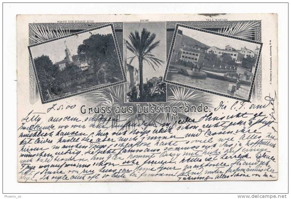 CROATIA - VELIKI LOŠINJ / LUSSINGRANDE, Istra / Istria, Gruss, Pension Rudy, Villa Wartsee 1900. - Kroatien