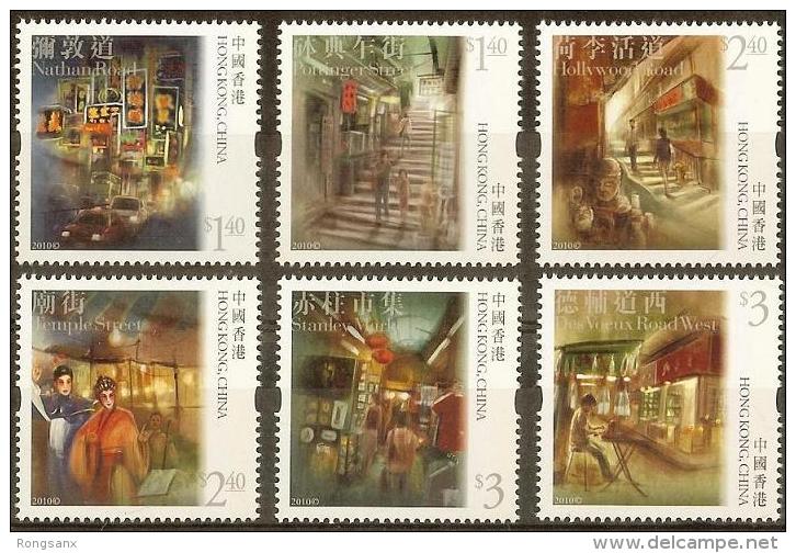 Hong Kong 2010 Characteristic Street  Stamp - Road 6V - Unused Stamps