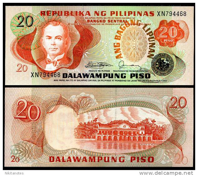 PHILIPPINE&#8203;S 20 PESO PISO 1978 P 162 UNC - Filipinas