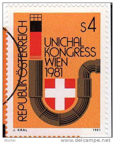 Maximumkarte Fernwärme-Kongreß Wien Österreich 1669 Plus MC6/81a O 11€ Symbol Heizungsrohr Maxi-card Of Austria - Maschinenstempel (EMA)