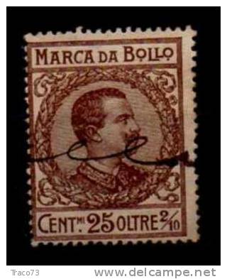 1905 / 1911  - MARCA DA BOLLO A TASSA FISSA -  Centesimi 25 Oltre 2/10 - Steuermarken