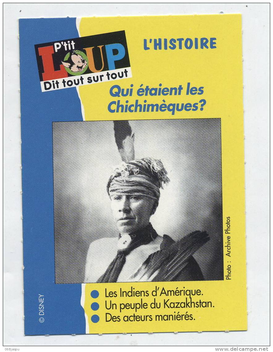 Fiche P´tit Loup Histoire Chichimeque - Geschichte