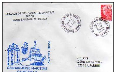 35  SAINT SERVAN SUR MER  VCSM "Trieux"  Gendarmerie Maritime Saint Malo  5/07/10 - Police - Gendarmerie