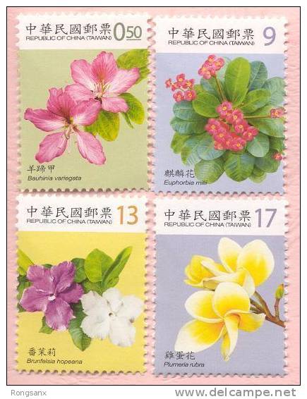 2010 TAIWAN FLOWERS(IV) 4V - Neufs