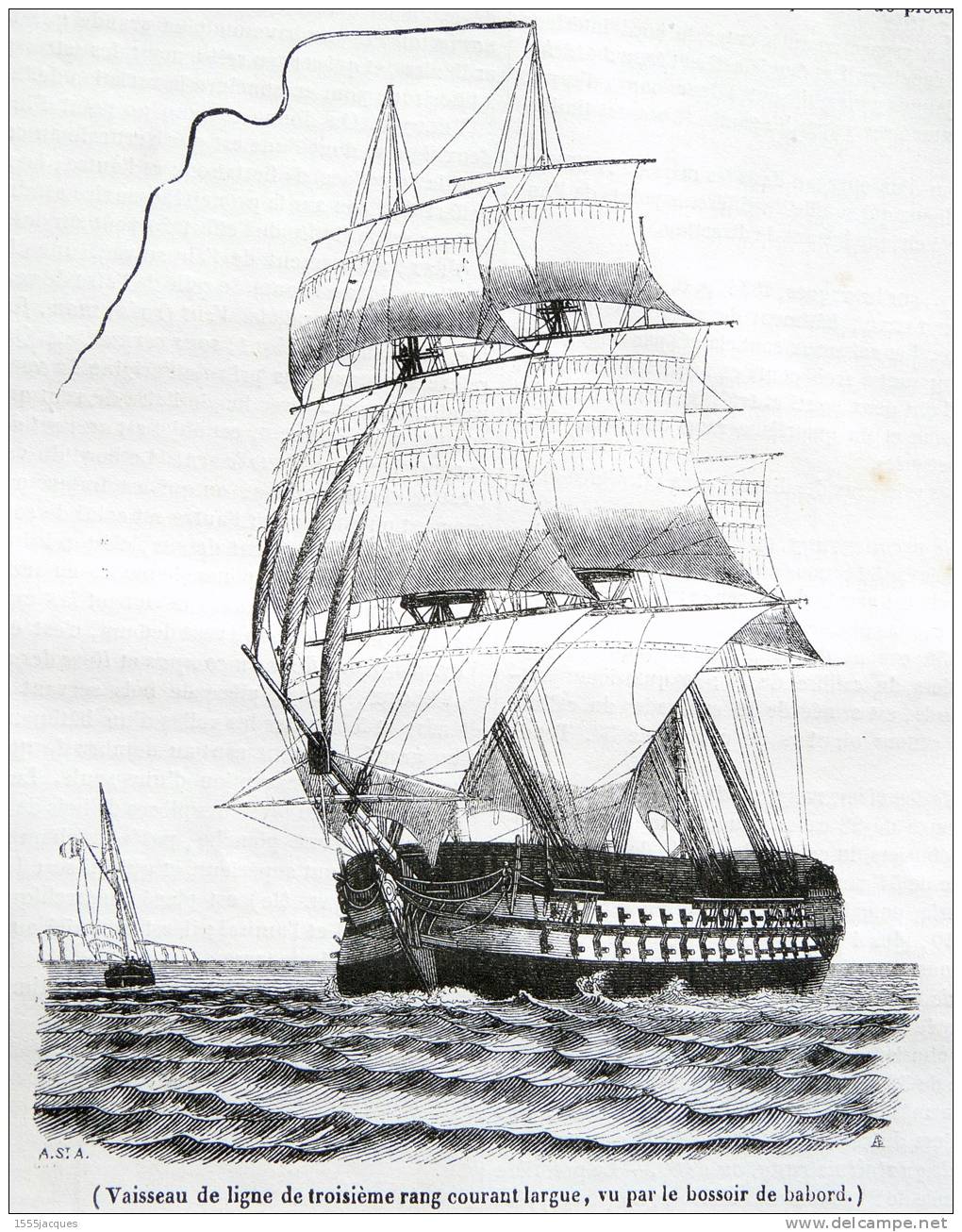 LE MAGASIN PITTORESQUE - NOV. 1842 - N°47 PANTHÈRE NOIRE - MARINE HONFLEUR LA HEVE YOUYOU VOILES YACHT TCHICKIRNÉ