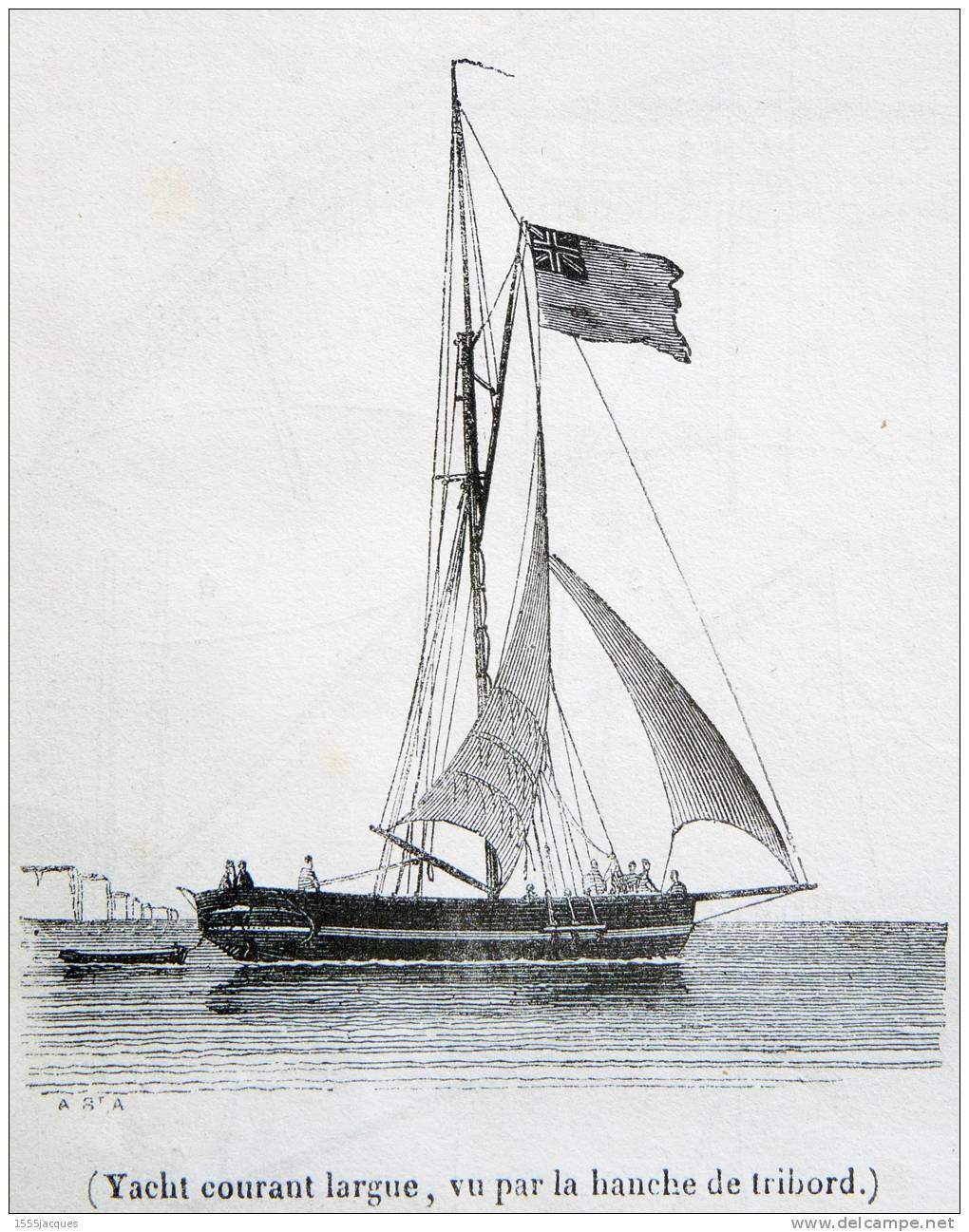 LE MAGASIN PITTORESQUE - NOV. 1842 - N°47 PANTHÈRE NOIRE - MARINE HONFLEUR LA HEVE YOUYOU VOILES YACHT TCHICKIRNÉ