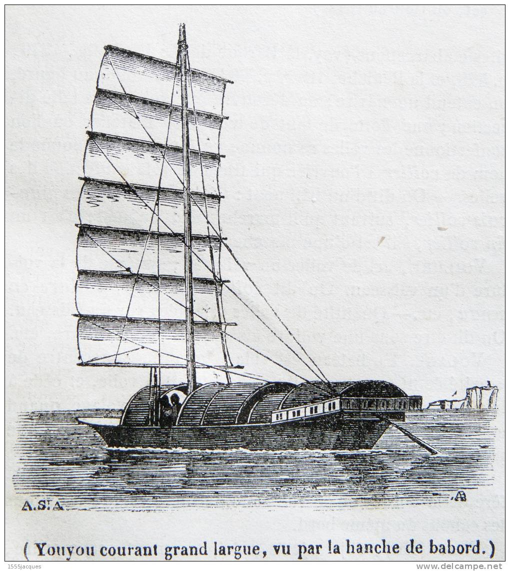 LE MAGASIN PITTORESQUE - NOV. 1842 - N°47 PANTHÈRE NOIRE - MARINE HONFLEUR LA HEVE YOUYOU VOILES YACHT TCHICKIRNÉ