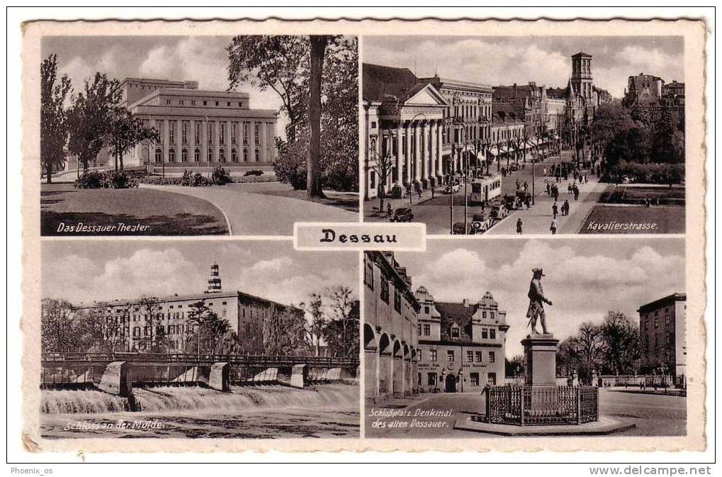 GERMANY - Dessau, 4 Panoramas, Feldpost, Year 1941 - Dessau