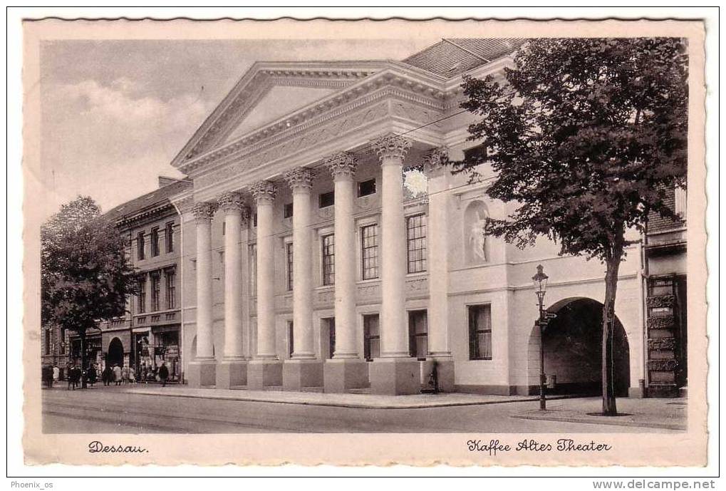 GERMANY - Dessau, Kaffe Altes Theater ( Coffe Bar Old Theatre), Feldpost, Year 1941 - Dessau