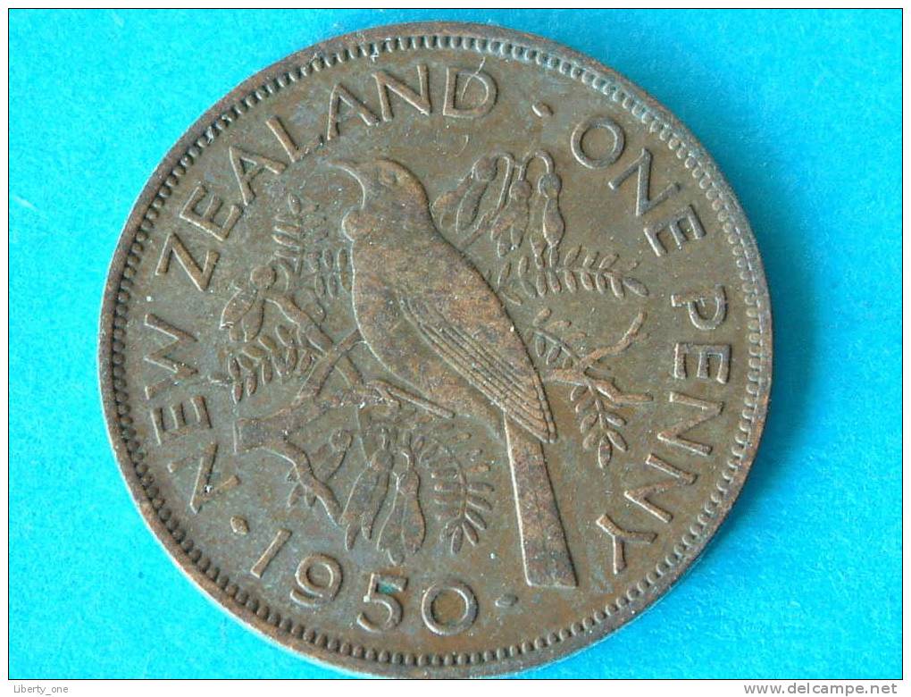 1950 - ONE PENNY / KM 21 ( For Grade, Please See Photo ) ! - New Zealand