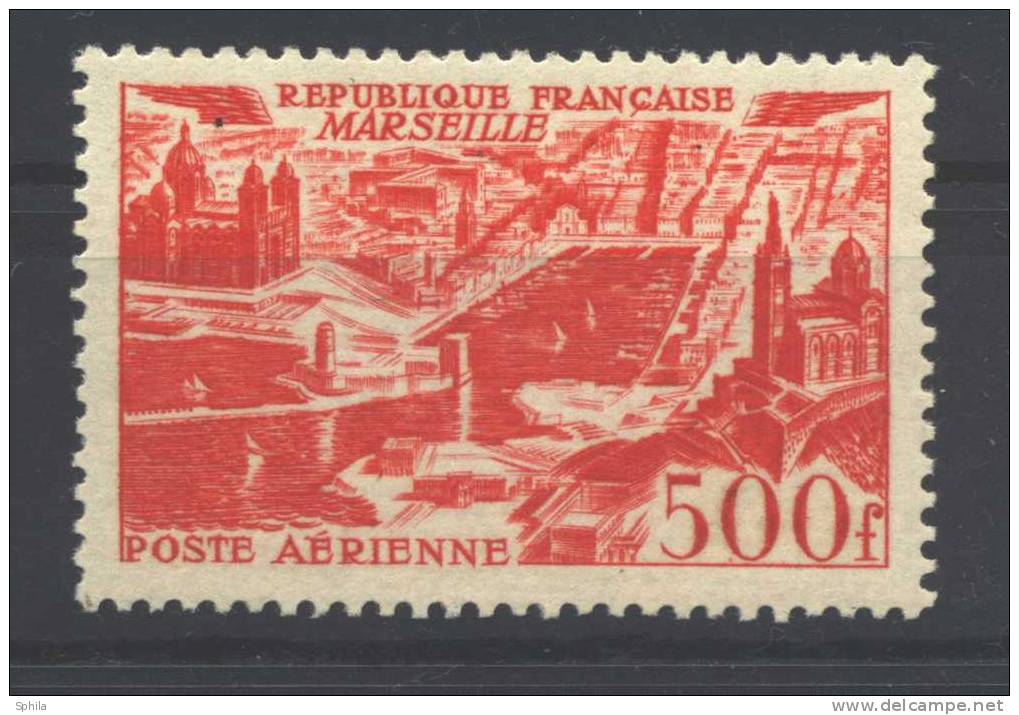 France - Frankreich 1949 500 Fr Marseille Airmail LH; Michel # 864 - 1927-1959 Ungebraucht