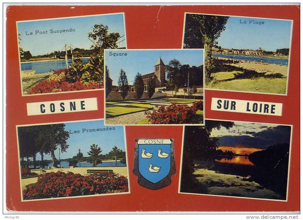 COSNE SUR LOIRE--datée 1977--Vues Diverses , Cpm N° 025 éd Du Lys - Cosne Cours Sur Loire