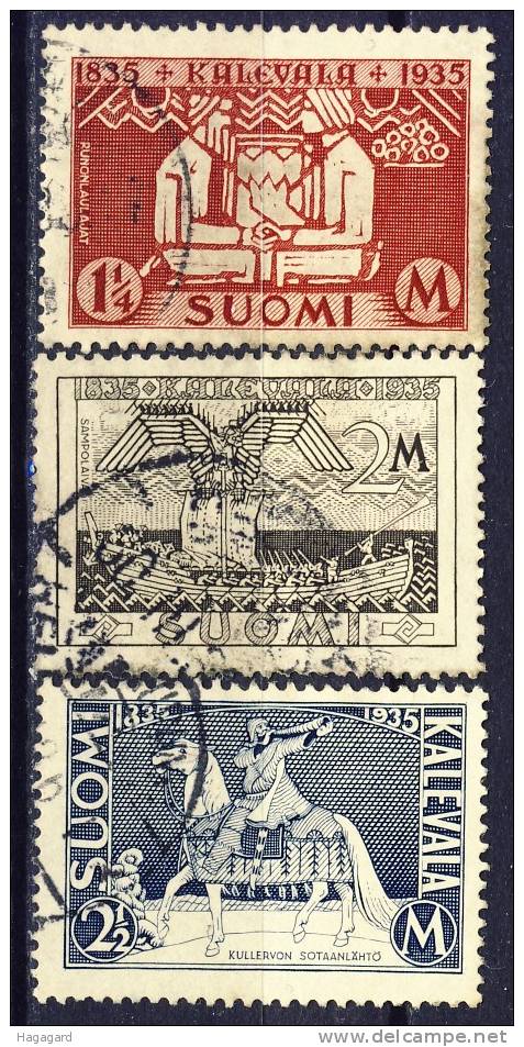 Finland 1935. Kalevala. Michel 191-93. Cancelled(o) - Usati