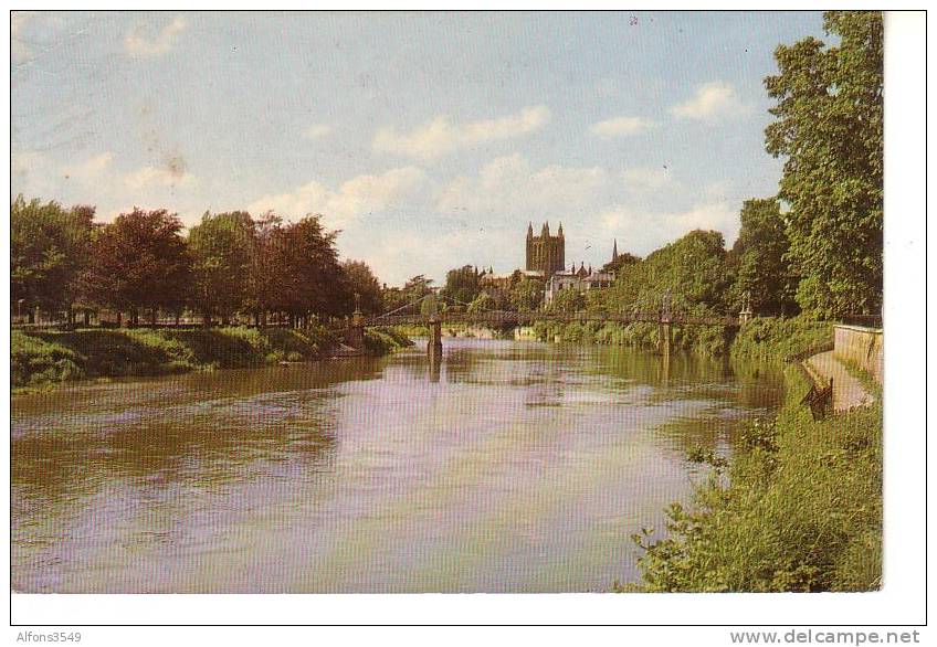 The River Wye And Cathedral Hereford - Herefordshire