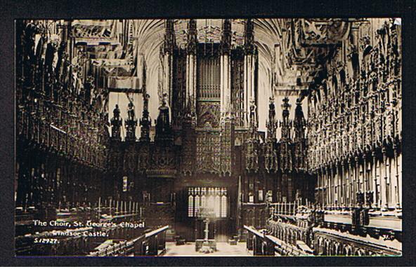 RB 564 - Early Real Photo Postcard The Choir St George's Chapel Windsor Castle Berkshire - Windsor Castle