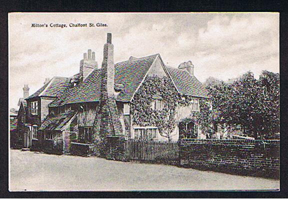 RB 564 - Early Postcard Milton's Cottage Chalfont St Giles Buckinghamshire - Poetry Theme - Buckinghamshire