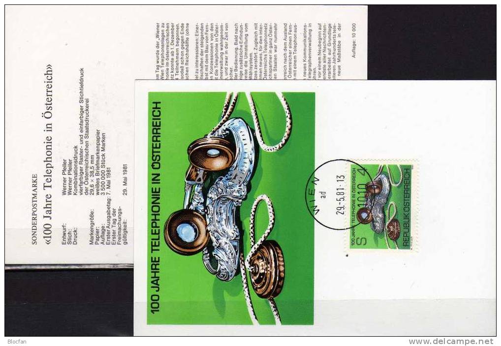 5 Maxi-Karten Österreich 1981 O 50€ Rehabilitation Psychoanalyse Heizung CEPT Folklore Telefon Art Maxicard Of Austria - Collections
