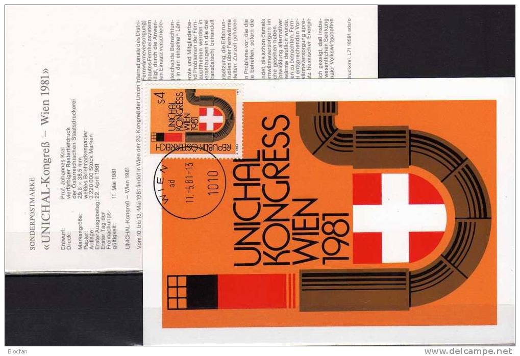 5 MaxiCards Österreich 1981 O 50€ Rehabilitation, Psychoanalyse, Heizung, CEPT Folklore, Telefon - Verzamelingen (in Albums)