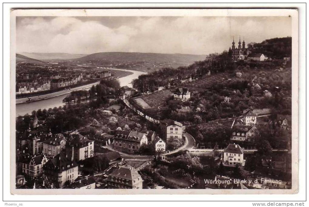 GERMANY, Wuerzburg, Sight On The Town And River, Year 1939 - Wuerzburg