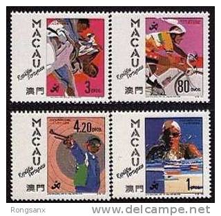 Macau Macao Portugal 1990 Asian Games 4V - Unused Stamps