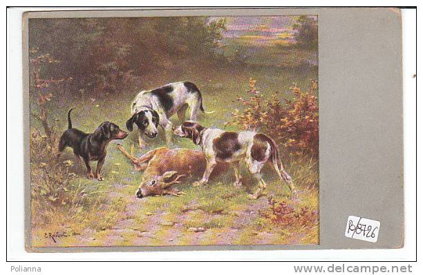 PO8726# Illustrata Firma - CANI Da CACCIA Con PREDA - CERVO - SETTER - BASSOTTO  No VG - Adolf 'Jodolfi'