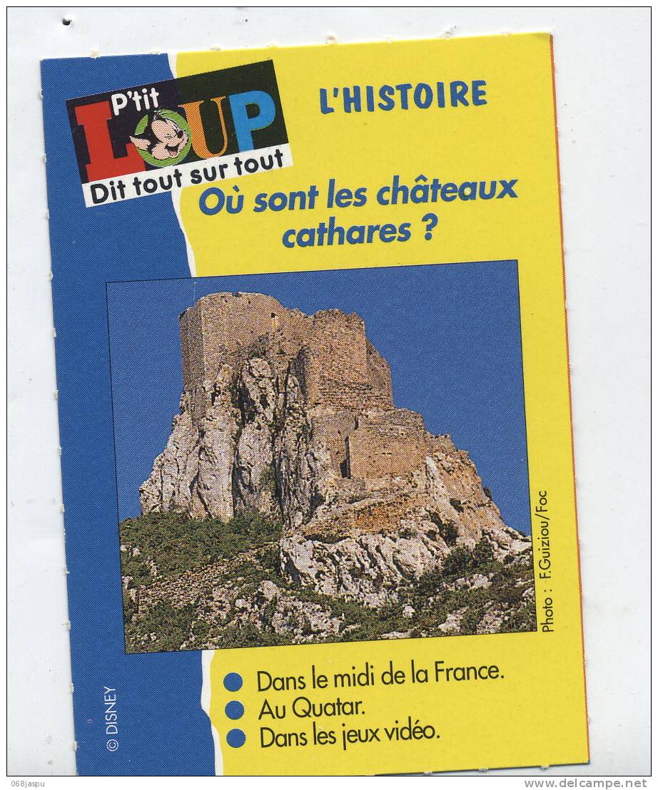 Fiche P´tit Loup Histoire Chateau Cathare - History