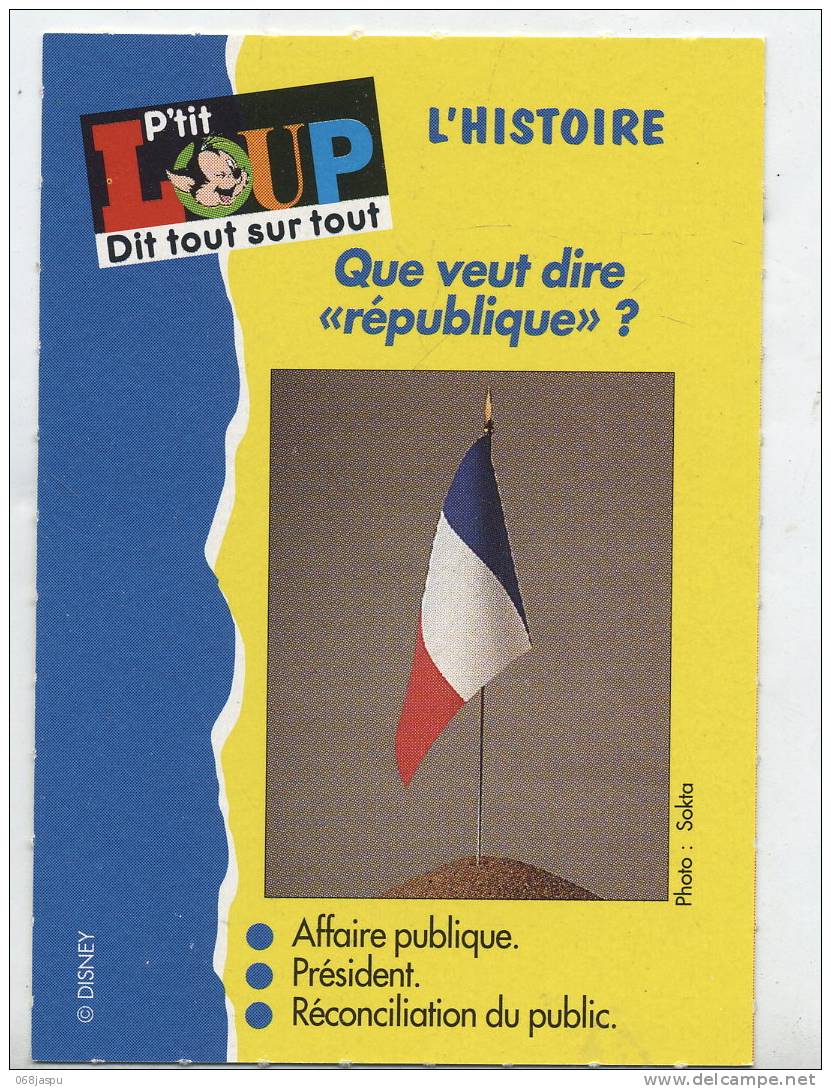 Fiche P´tit Loup Histoire Republique - Storia