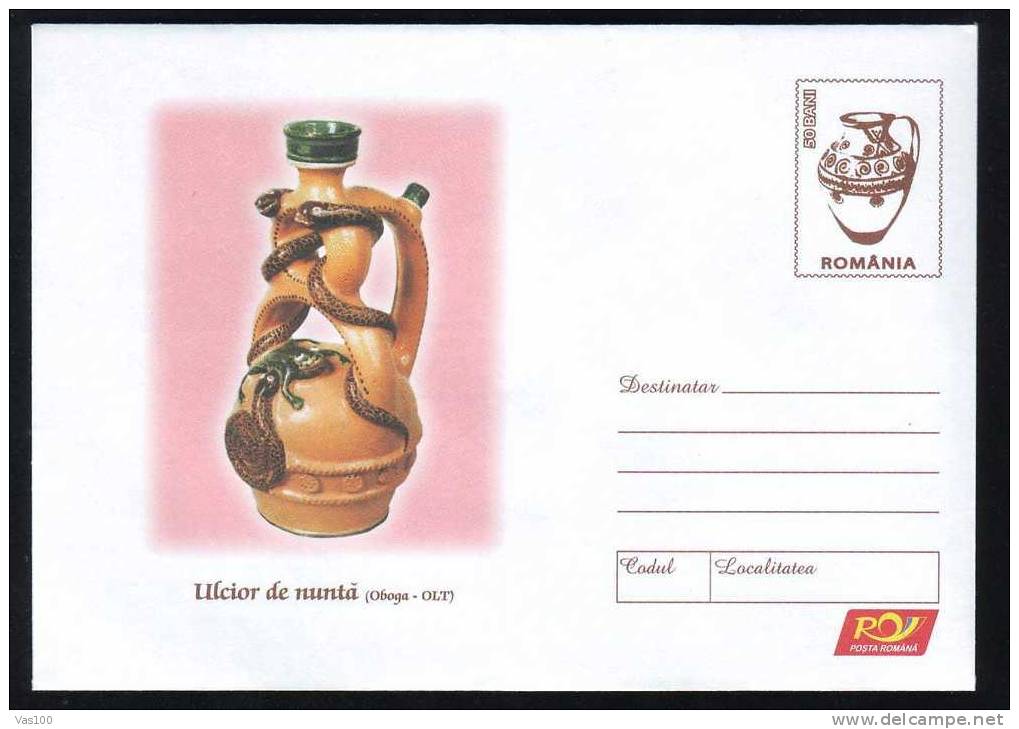 Romania  2006 PORCELAINE  CERAMICS ENTIER POSTAUX COVER Code. 054/2006.(2) - Porcelaine
