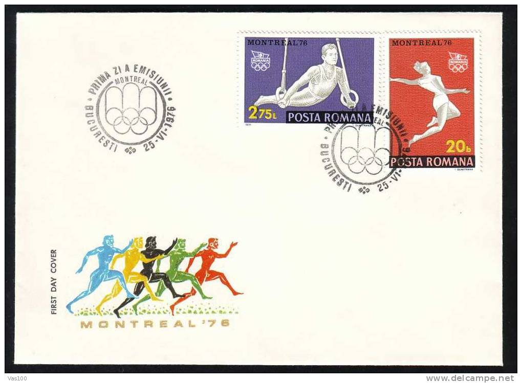Romania FDC 3 COVERS, Olympic Games Montreal 1976 FULL SET. - Ete 1976: Montréal