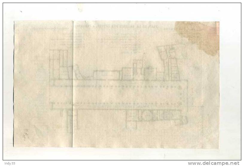 - PLAN DE LA GALERIE DES UFFIZI A FLORENCE . PLAN DU XIXe S. - Architecture