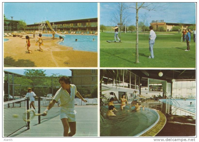 Des Plaines IL, Ramada Inn Hotel, Golf Tennis Swimming On C1980s Vintage Postcard - Tennis