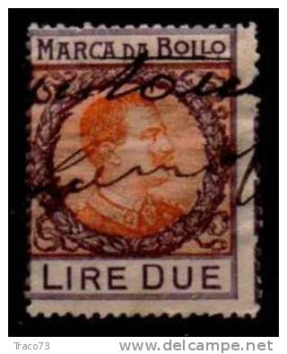 1915 / 1926  - MARCA DA BOLLO A TASSA FISSA -  Lire 2 - Steuermarken