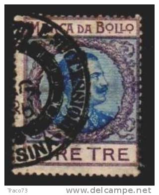 1915 / 1926  - MARCA DA BOLLO A TASSA FISSA -  Lire 3 (azzurro  Berlino) - Revenue Stamps