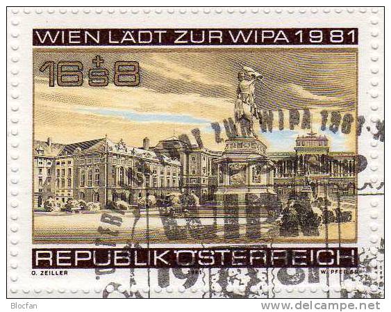 2 Maximumkarten WIPA 1981 Austria 1665 Block 5+ 2xMC2/81 O 32€ Heldenplatz Denkmal Hofburg Wien Maxicard From Austria - Maschinenstempel (EMA)